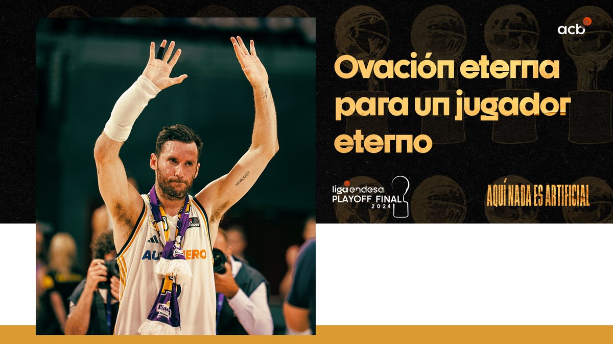 La retransmisión sin narración, solo el sonido ambiente. Así ha sido la ovación de despedida a Rudy Subid el volumen 🔈