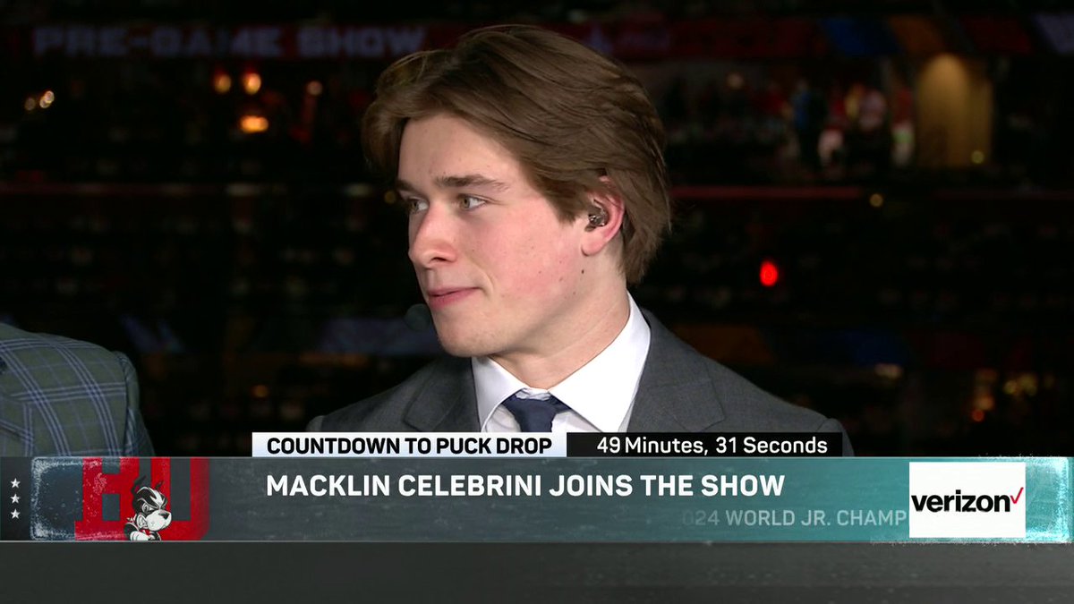 "If I'm fortunate enough to get drafted by the Sharks, the situation is perfect. My families house is 40 minutes away from that rink." Potential No. 1 overall pick Macklin Celebrini joined The Point ahead of Game 2 of the Stanley Cup Final 🙌