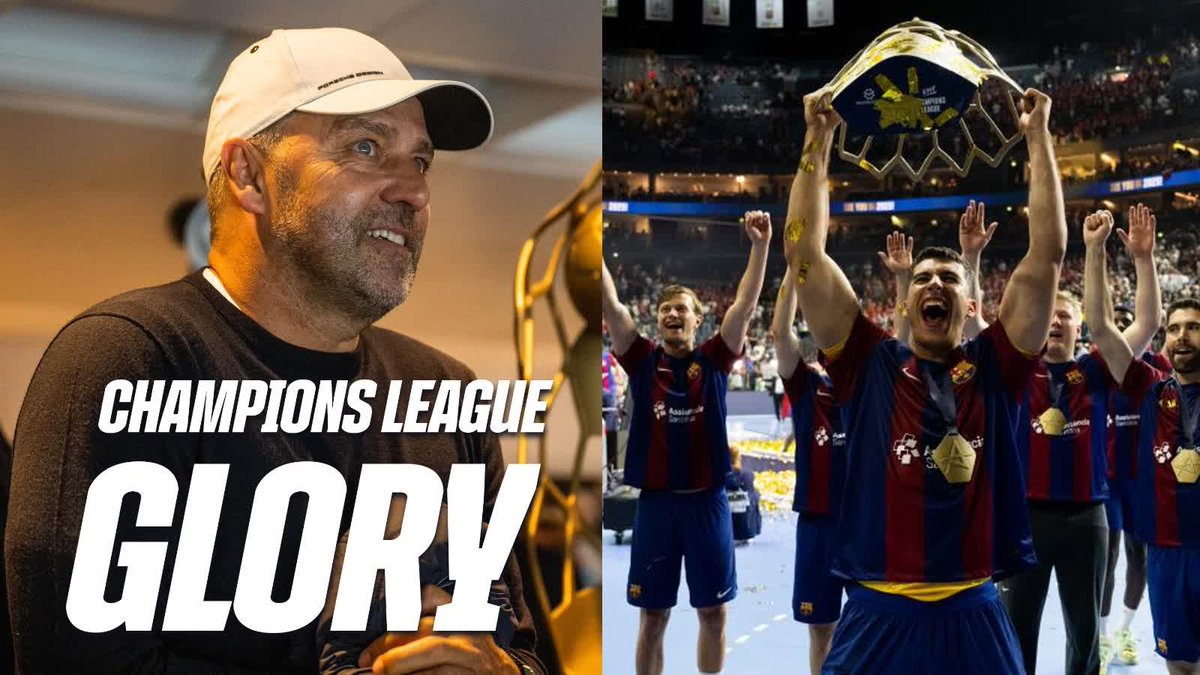 Hansi Flick was in Cologne alongside President Joan Laporta Estruch supporting Barça Handbol in the Champions League final! 💙❤️