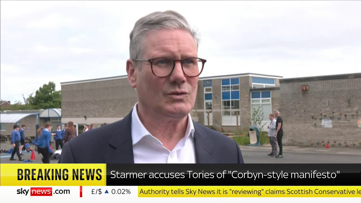 BREAKING: Keir Starmer accuses Tories of "Corbyn-style manifesto" The Conservative Party is to launch its manifesto at 11.30am Latest: 📺 Sky 501, Virgin 602, Freeview 233 and YouTube