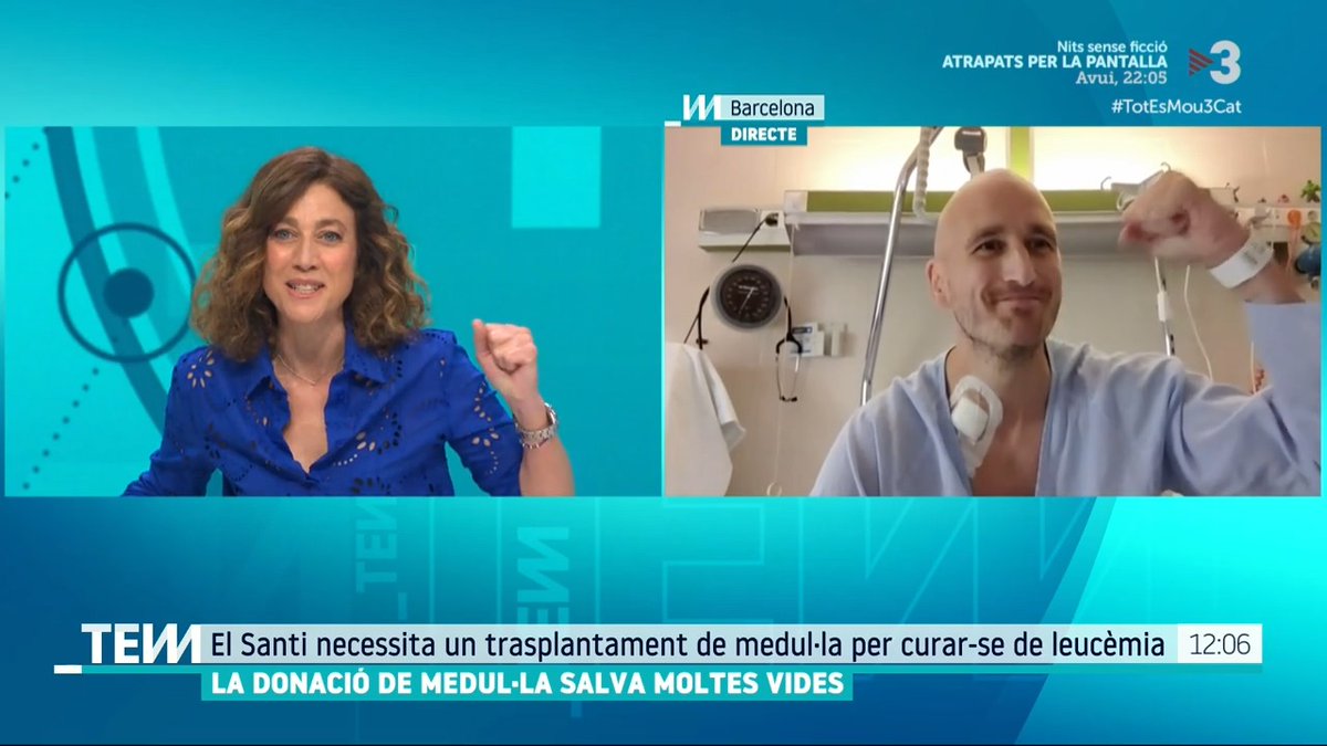 El Santi necessita un trasplantament de medul·la òssia i els seus companys Bombers Barcelona s’han mobilitzat perquè creixin les donacions. “Cada dia venen 25-30 bombers a donar sang” #TotEsMou3Cat
