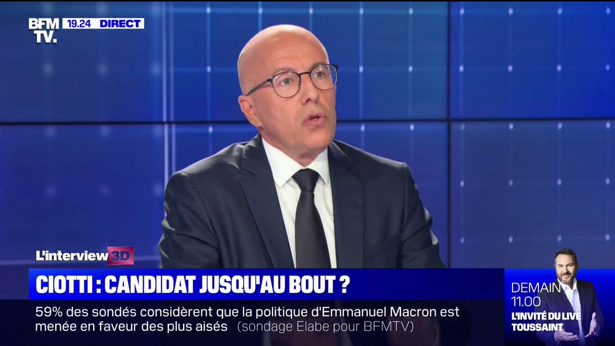 🚨🇫🇷 "Je ne voterai jamais Marine Le Pen", déclarait Eric Ciotti en 2021 sur BFMTV.