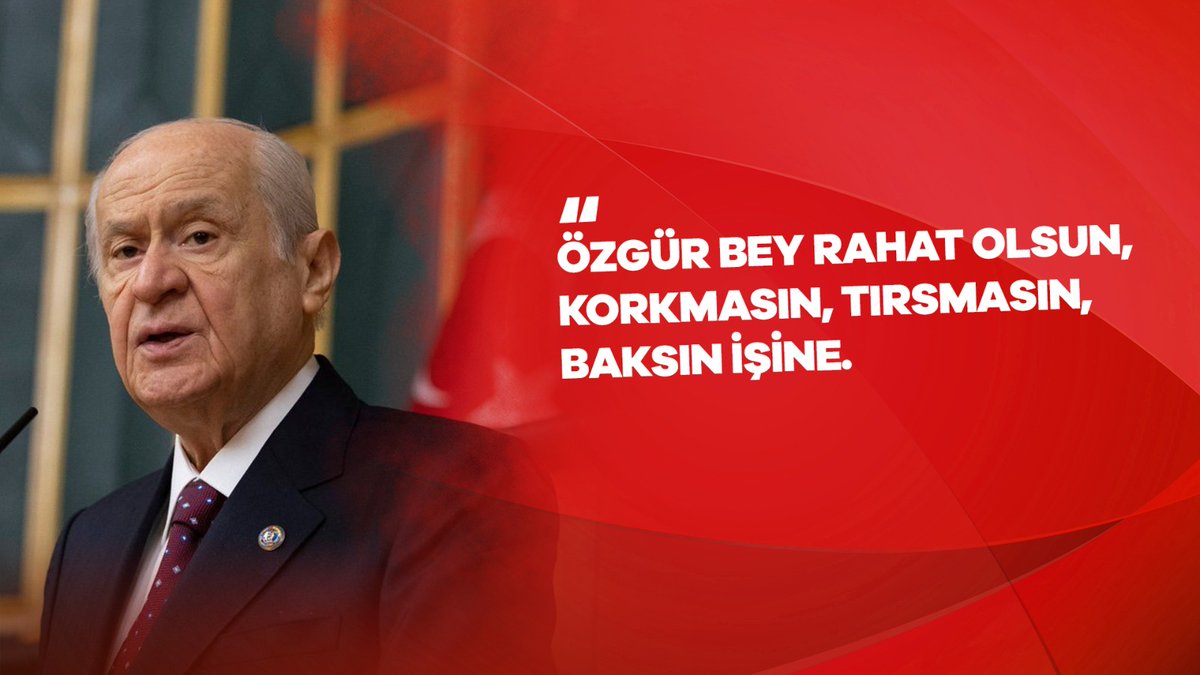 Şayet kavga edeceksek, şayet kavgaya gireceksek, Özgür bey rahat olsun, korkmasın, tırsmasın, baksın işine, o bizim klasmanımızda da, kalibremizde de, ağırlığımızda da değildir.