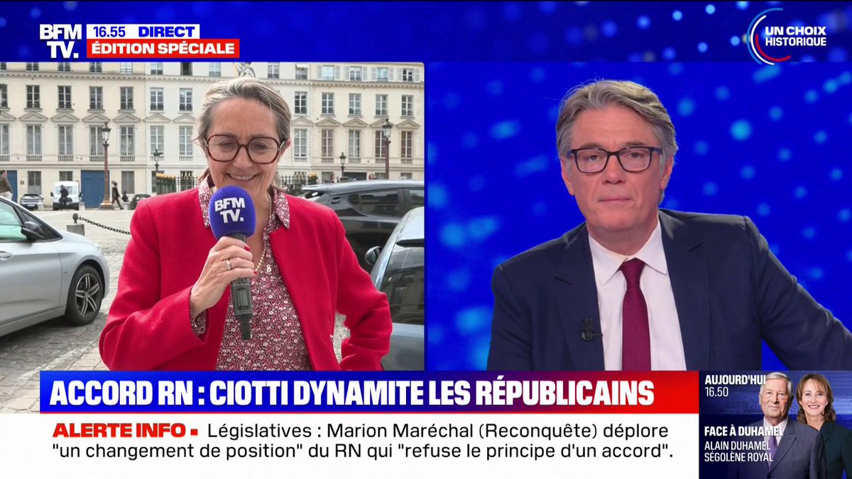 💬 "Il vaut mieux perdre des élections que perdre son âme" ➡ La sénatrice Sophie Primas s'exprime sur son départ des Républicains après la proposition d'alliance avec le RN formulée par Éric Ciotti