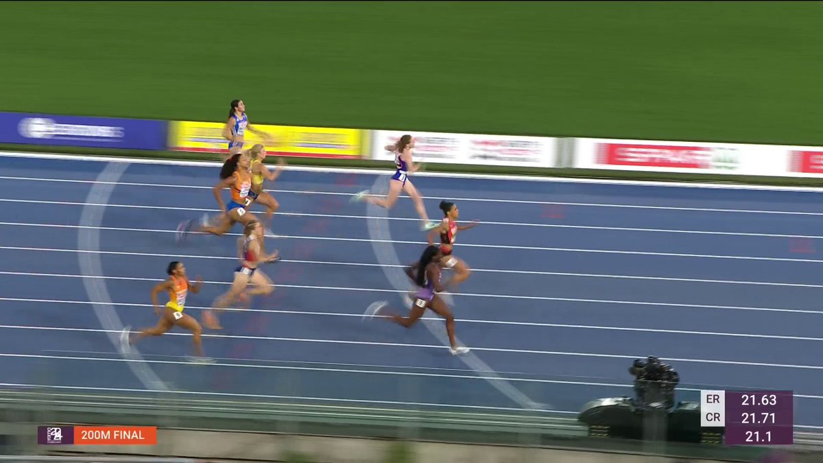 😱 MAGNIFIQUE !! 🥉 Une course incroyable d'Hélène Parisot qui claque à nouveau son record personnel (22"63), et qui vient surtout chercher la médaille de bronze ! 💻 La compétition est à suivre en DIRECT sur francetvsport #Roma2024