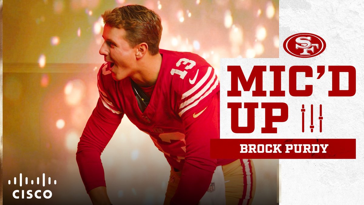 Brock Purdy mic’d up for media day, what a vibe 🫡