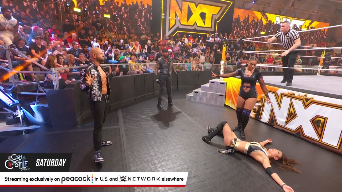 😳😳😳 𝙹 just sent Michin 미친 FLYING out of the ring! #WWENXT