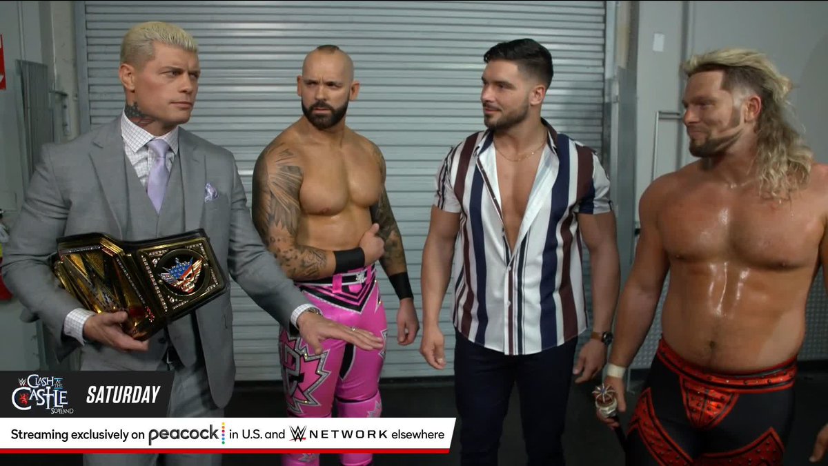 "Seems like you guys are in a good place" Cody Rhodes just casually running into some old friends... 👀 #WWENXT