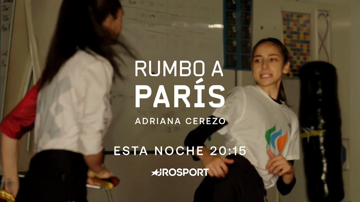 😍 ¡Esta noche estrenamos el primer capítulo de 𝐑𝐔𝐌𝐁𝐎 𝐀 𝐏𝐀𝐑𝐈́𝐒! 💪🏻 Con Adriana Cerezo y su 'energía' como protagonista buscando el oro que no logró en Tokio. ⏰ No te lo pierdas a las 20:15 en Eurosport.es 1 #RumboAParis | Iberdrola | Comité Olímpico Español