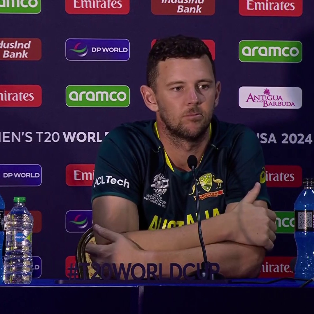 "If we can get them out of the tournament, that's in our best interest" 👀 Australia bowler Josh Hazlewood says he'd be open to the possibility of easing up on Scotland in their last group game to help knock out England.