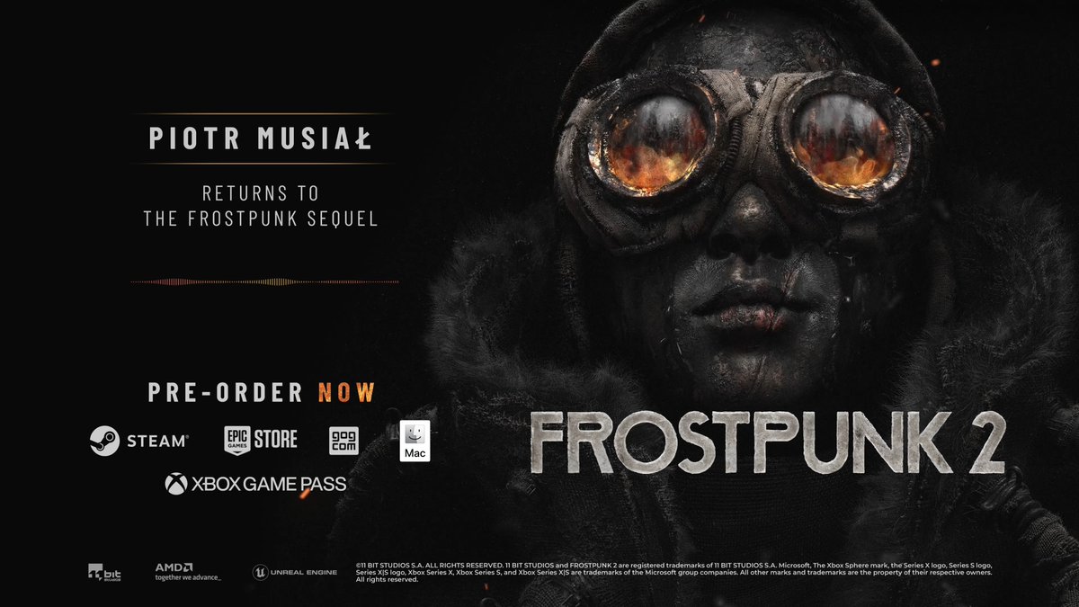 We couldn't be more proud to announce that the man, the legend Piotr Musiał | Frostpunk 2 on consoles is out! responsible for the outstanding #Frostpunk OST is working with us on the soundtrack for the sequel! Show Piotr some love in the comments 💙