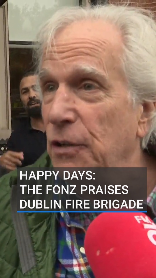 US actor Henry Winkler, best known as The Fonz from sitcom Happy Days, has praised Dublin firefighters involved in this morning's evacuation of the historic Shelbourne Hotel | Read more: