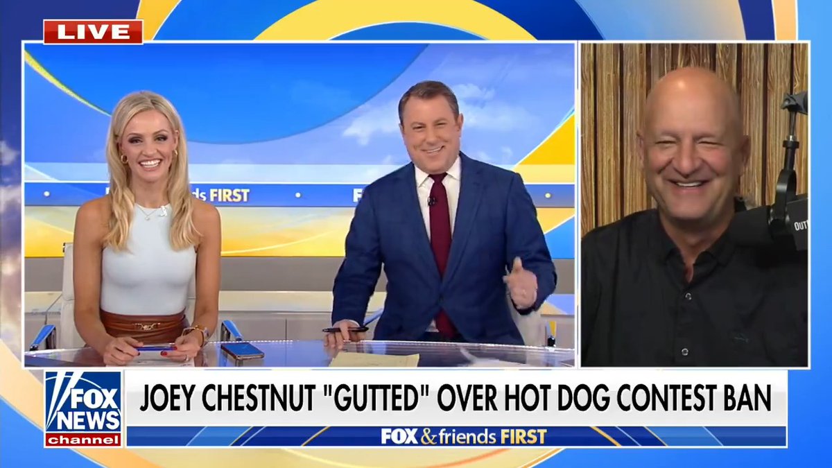 Chestnut Banned Dan Dakich tells Fox & Friends First "You can't have a 4th of July hot dog eating contest without Joey Chestnut but JOEY you've got to eat their hot dogs!"