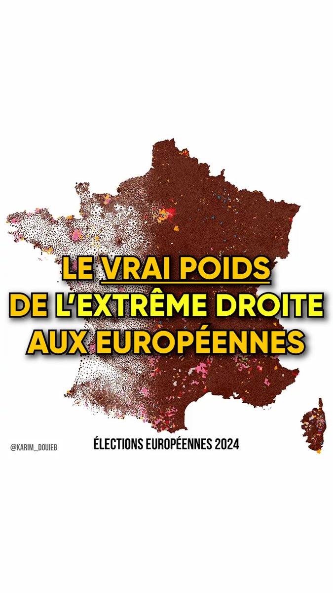 La carte des résultats de l’extrême droite française aux élections européennes est impressionnante, par son homogénéité. Un data-journaliste, Karim Douïeb, propose une représentation plus juste, en tenant compte des populations, pas seulement de la superficie.