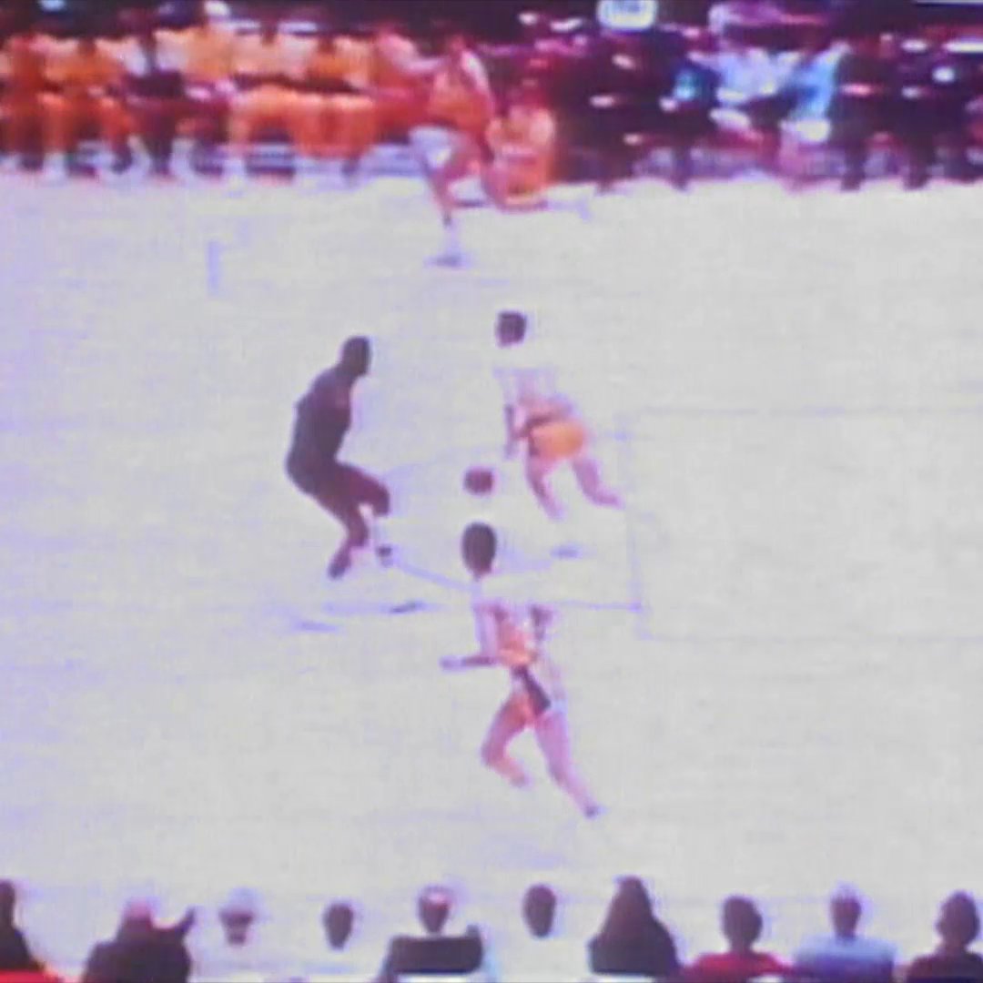 Game 3 is tonight. This is Jerry West in Game 3 of the NBA Finals 54 years ago.. knocking this down from half court to send the game into OT. Legend.