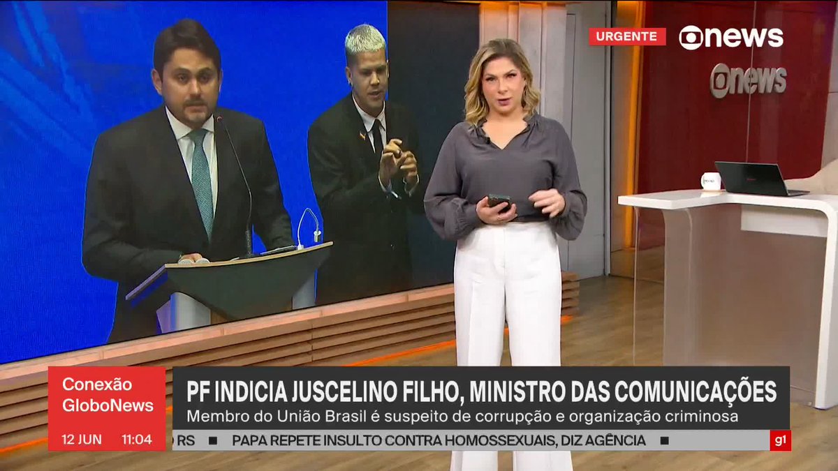 Olha aí o ministro das Comunicações, Juscelino Filho (União Brasil), indiciado pela PF por suspeita de corrupção e organização criminosa.