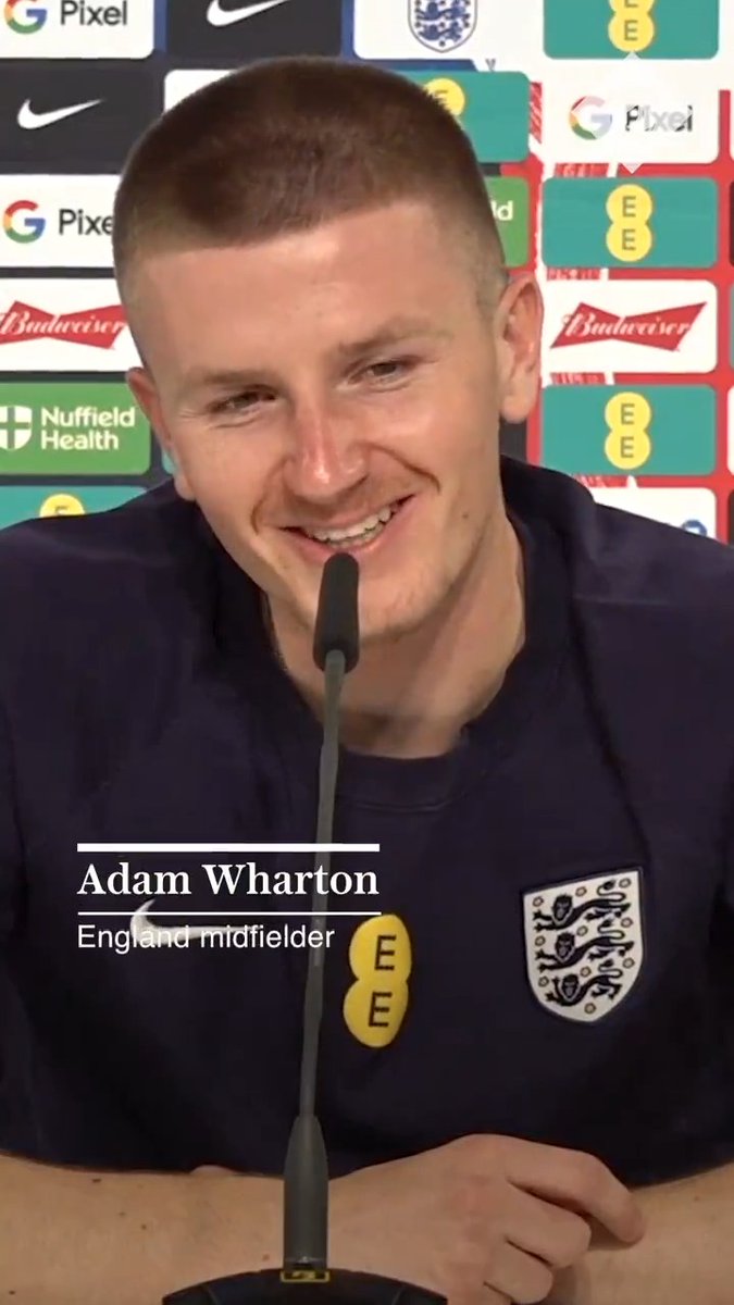 "I think 'loner' is a bit harsh" 😂 Adam Wharton responds to his dad's description of his personality. #TelegraphFootball | #ThreeLions | #EURO2024