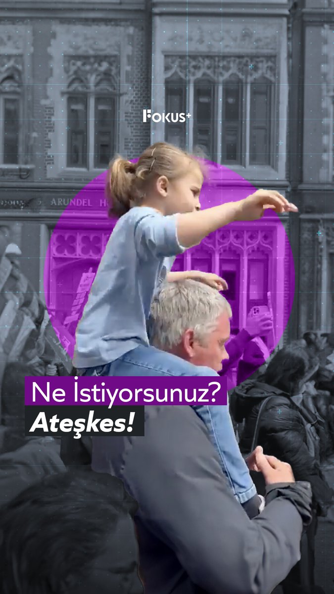 İngiltere'de küçük kız, göstericileri bakın ne diyor 👏👏🇵🇸 + Ne istiyorsunuz? - Ateşkes! + Ne zaman? - Hemen!