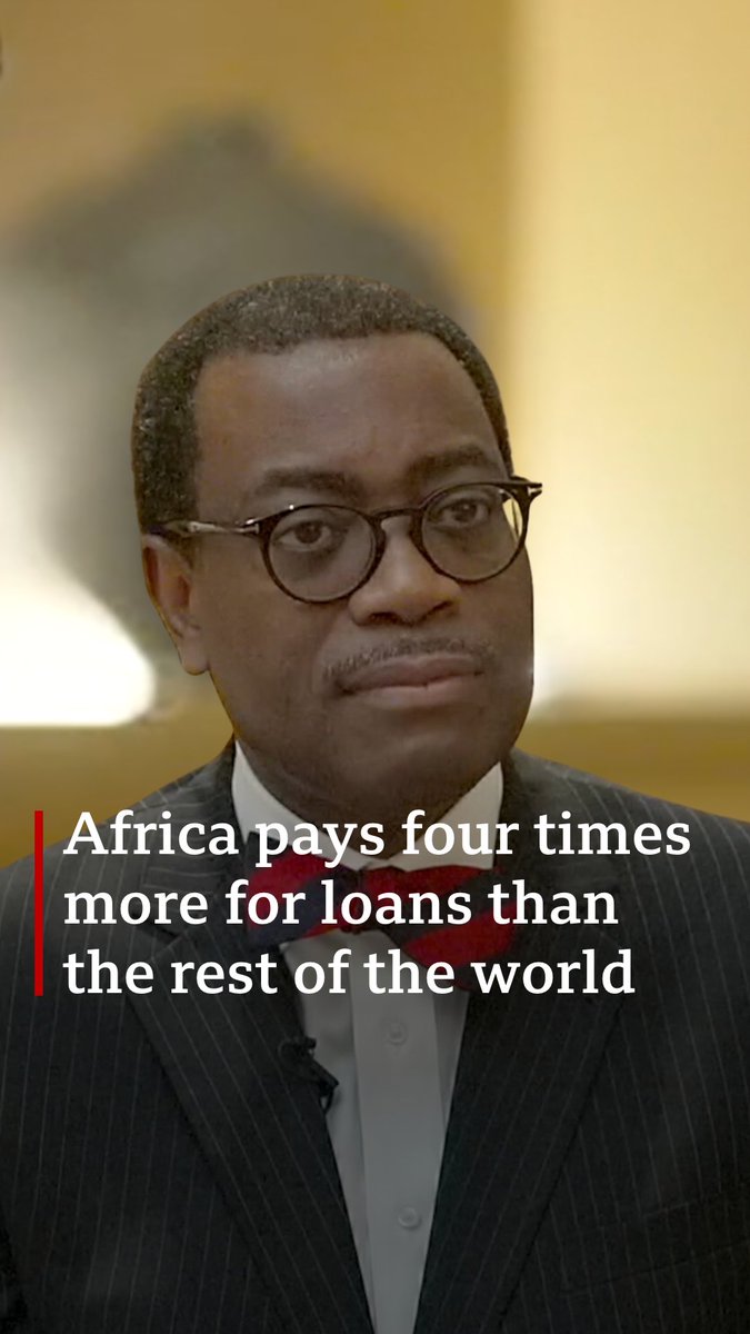African countries pay up to four times higher for loans compared to other parts of the world. Dr Dr. Akinwumi A. Adesina, CON, CGH, President of the African Development Bank (African Development Bank Group) has said that the perception that Africa is riskier is not reality 👇