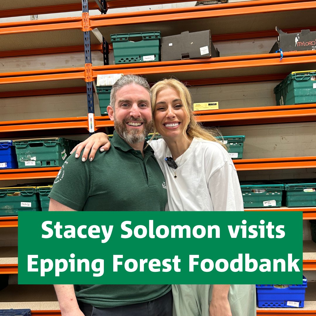 When Stacey Solomon visited Epping Forest Foodbank! 💚 Stacey popped by to show her support for Epping Forest Foodbank - and to encourage you all to donate to your local food bank! If you can, please fix up a few extra items to donate next time you're at the shops. 🥫 #StaceySolomon