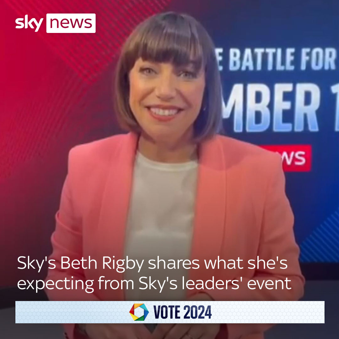 Sky's Beth Rigby shares what she's expecting from tonight's leaders' event. PM Rishi Sunak and Labour leader Keir Starmer will face questions at the event, which will air live on Sky News from 7pm. 📍 Grimsby 👉 #BattleForNo10 📺 Sky 501, Virgin 602, Freeview 233 and YouTube