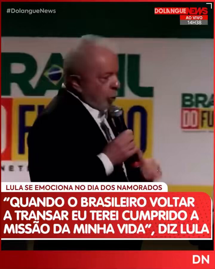 🔴 SE EMOCIONOU! “O Brasil vai voltar a transar até a perna ficar tremendo”, dispara Lula emocionado