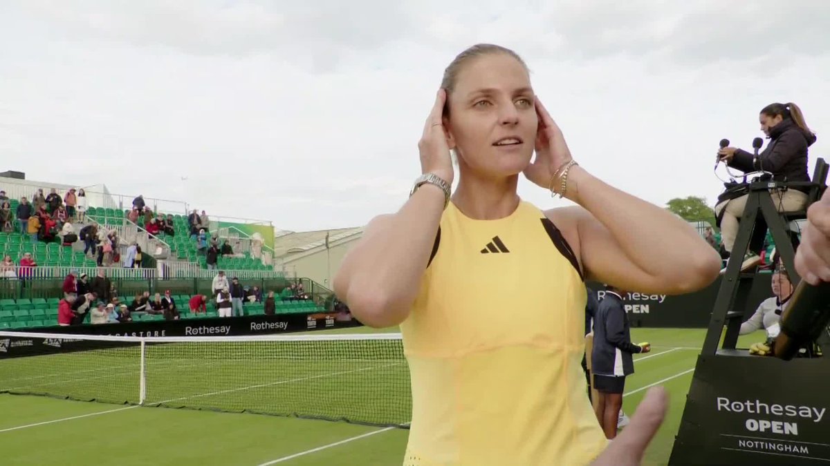 calm. cool. collective 😎 Karolina Pliskova is into the quartefinals in Nottingham after defeating Watson in straight sets 6-4, 6-4. #RothesayOpen