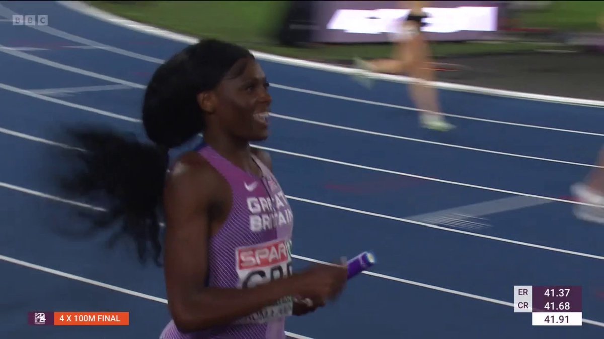 ⚓️ Daryll Saskia Neita on the anchor leg... The moment our quartet sealed the 4x100m gold 🥇 #Roma2024 | #WhereItStarts