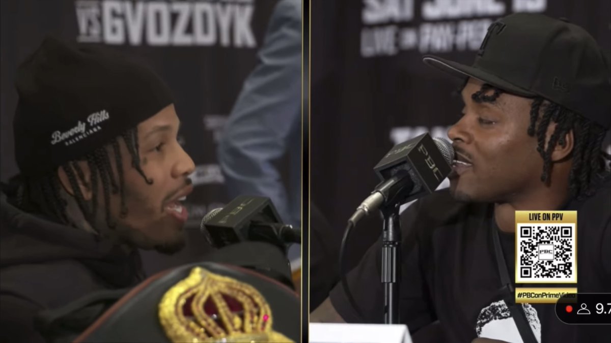 ‼️ Errol Spence tells Gervonta Davis, "N***a shut your ass up. You don't fight nobody," as they exchange words about Frank Martin at the final press conference ahead of Saturday night… [🎥 Premier Boxing Champions]