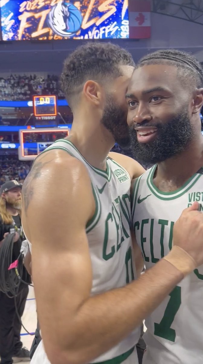 Jayson Tatum 🤝 Jaylen Brown Boston is 1 win away from banner No. 18 ☘️