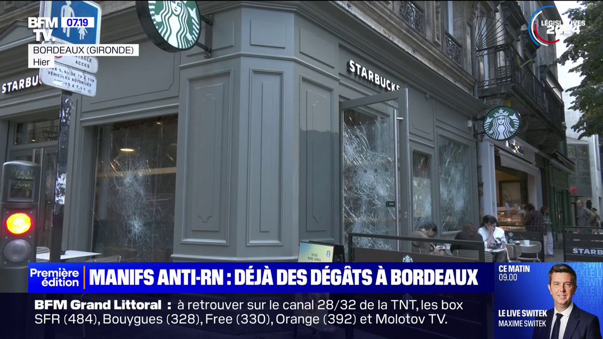 Tags, vitres brisées... Une manifestation contre le RN fait des dégâts à Bordeaux
