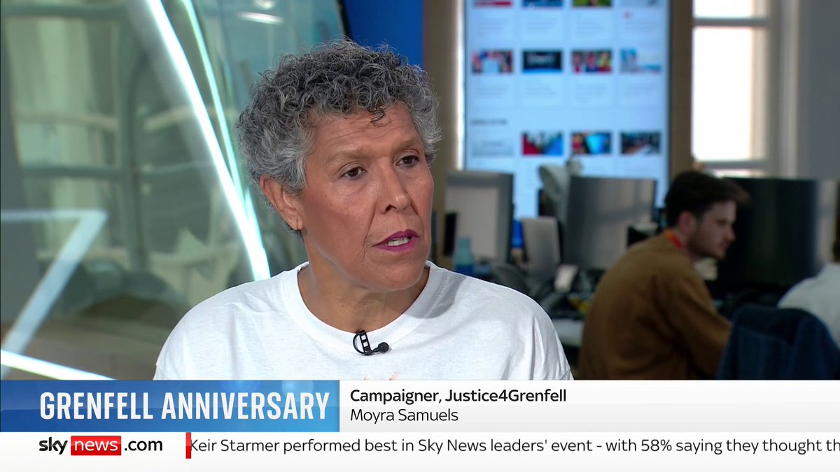 'Could Grenfell ever happen again?' - Kay Burley 'I think it is very likely... there hasn't been the political will to actually address what was at the core of why Grenfell happened' says Justie4Grenfell campaigner Moyra Samuels. 📺 Sky 501 and YouTube
