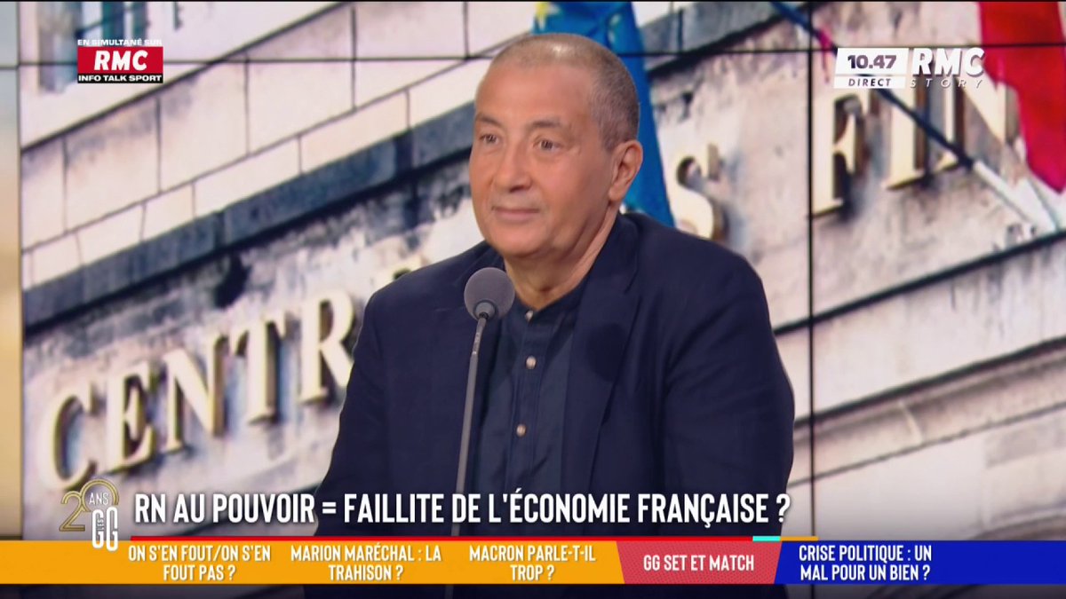 🤔🆘 #RN au pouvoir = Faillite de l’économie française ? Mourad Boudjellal : "Ça va être le chaos. C’est déjà le cas en bourse ! Et le programme économique du RN imposera de sortir de l'Europe." #GGRMC