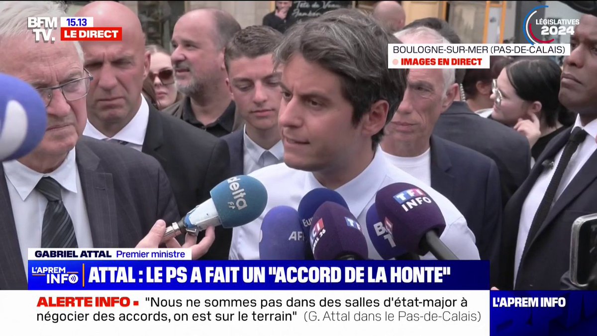 Gabriel Attal est à deux doigts d’appeler à voter RN. #NouveauFrontPopulaire