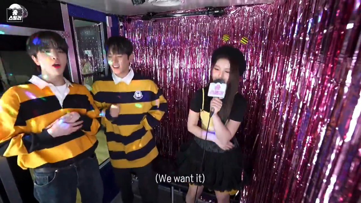 -star SULLYOON norebang next level 😍😍😍 dgn duo supportive mcoppadeul wkwk 🐝🐝🐝 menyala Sullyoon 🔥🔥