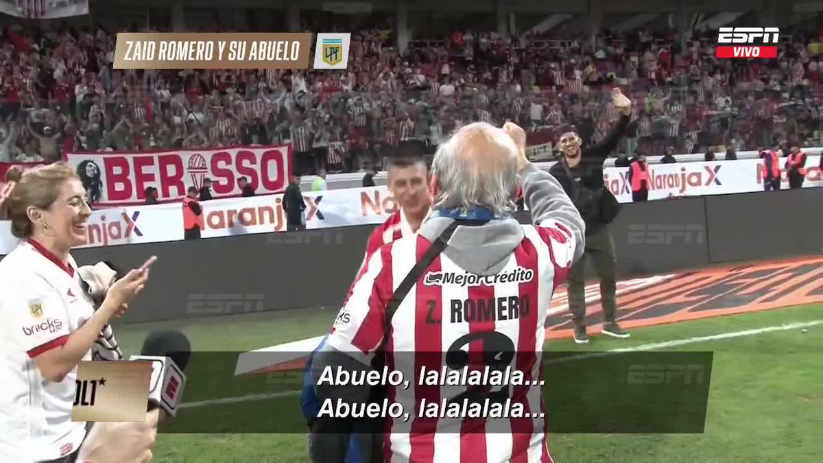 Falleció el abuelo de Zaid Romero, quien nos regaló este hermoso momento post consagración de Estudiantes de La Plata. Chau, déjenme solo. 💔😢