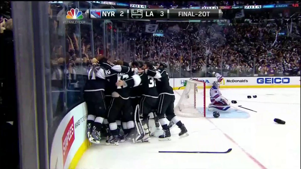 10 years ago, Alec Martinez scored the double overtime winner to give the LA Kings their second Stanley Cup in three years #Hockey365 #GoKingsGo