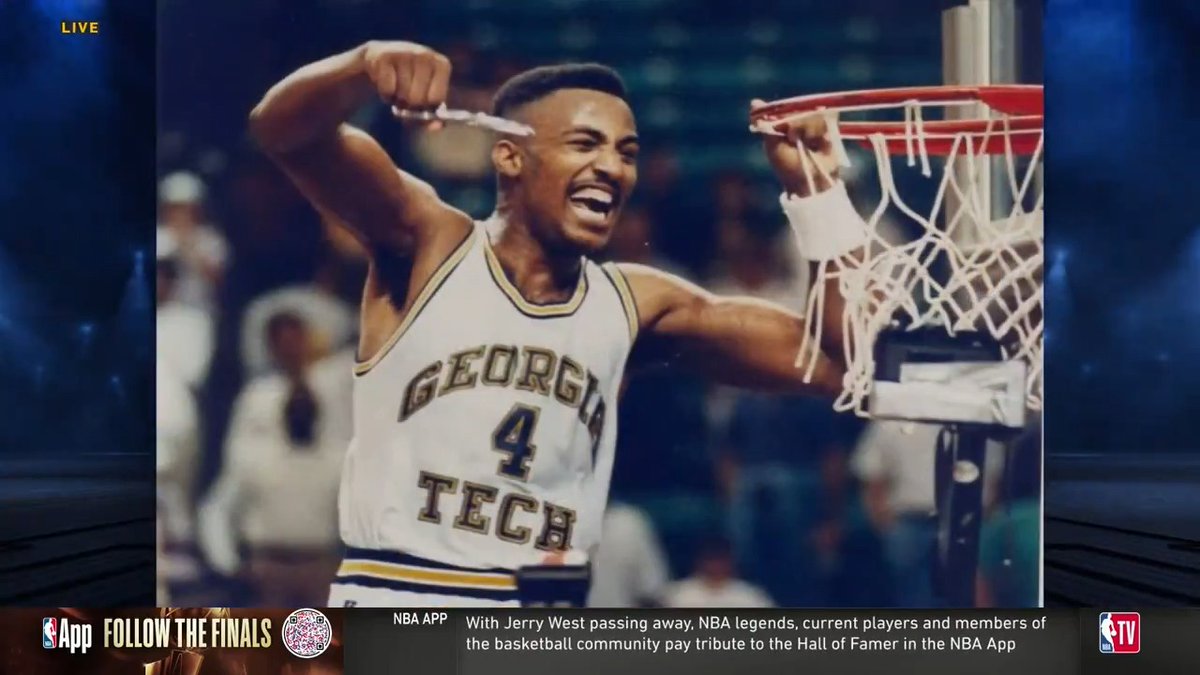.Dennis 3D Scott's No. 4 jersey will be retired by Georgia Tech! 🙌🐝 Georgia Tech Men’s Basketball MBB HC Damon Stoudamire and Georgia Tech Athletic Director J Batt surprised 3D with the news on NBA TV