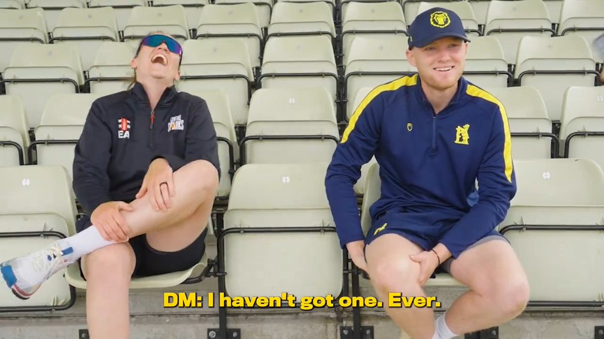 𝙃𝙖𝙩-𝙩𝙧𝙞𝙘𝙠 𝙘𝙝𝙖𝙩. 💬 Central Sparks' Em Arlott took her second last week. Bears all-rounder Dan Mousley has gone agonisingly close. Will we see one tomorrow? 🤞 🐻#YouBears | #SparksWillFly | Full video ⬇️
