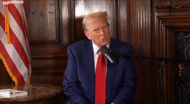 A confused sounding Trump claims “the deep state” is hiding “aliens” from him