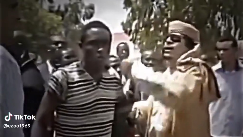 Only a great leader can do this. Watch how Col. Gaddafi reacts when he was approached by a Nigerian immigrant. The bodyguard that tried to pull him away was later fired and detained
