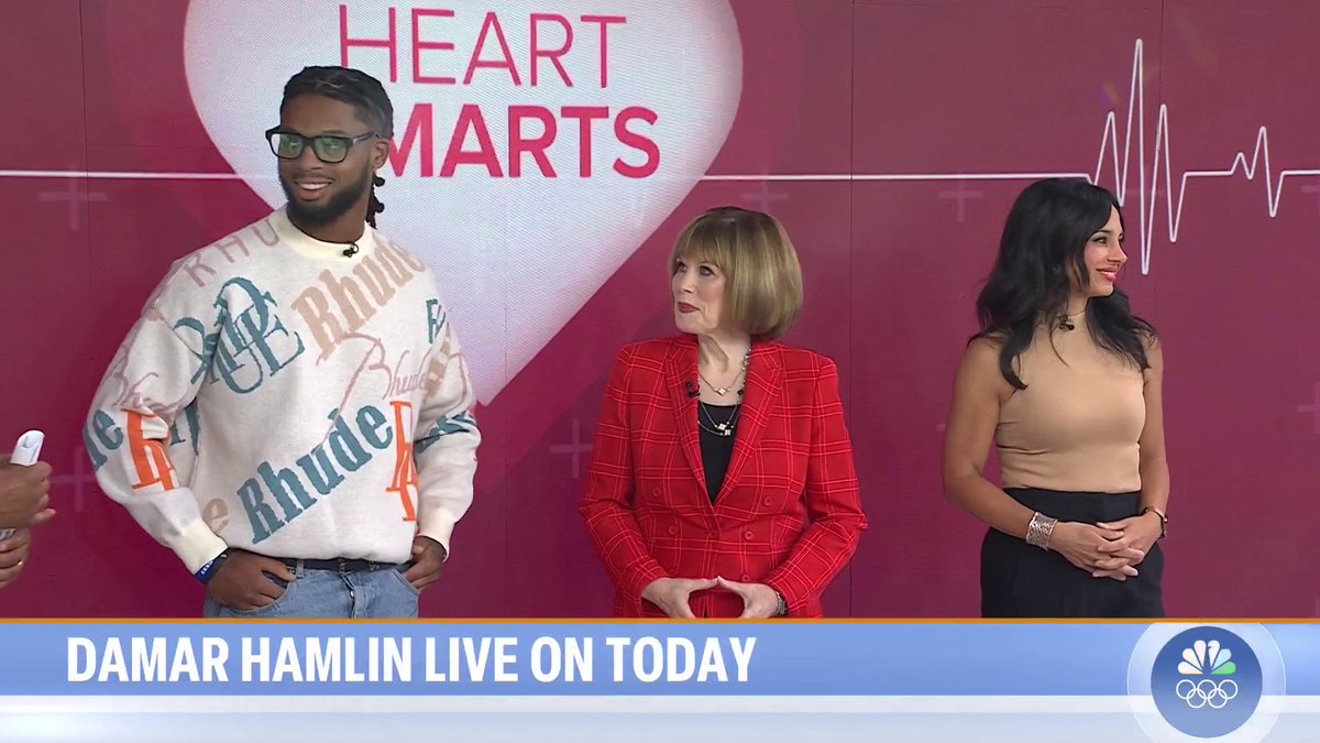 Damar Hamlin from Buffalo Bills #BillsMafia, American Heart Association’s Nancy Brown and Tara Narula M.D. join TODAY to speak about the importance of heart health, how CPR is a ‘superpower,’ how to use an AED and more.