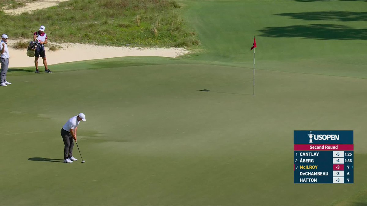 it’s not often you see somebody one-putt a green without making a putt but Rory is a talented guy