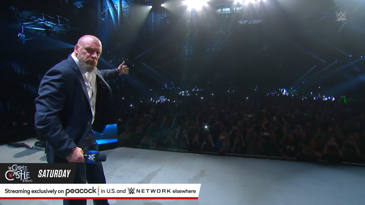 🗣️ IT'S ALL ABOUT THE GAME AND HOW YOU PLAY IT... Listen to this crowd! Scotland is ready for Triple H and they're ready #WWECastle! 🔥🔥🔥