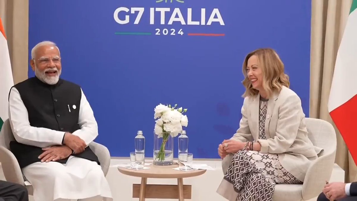PM Shri Narendra Modi held bilateral meeting with Italian PM Giorgia Meloni on the sidelines of #G7Summit.
