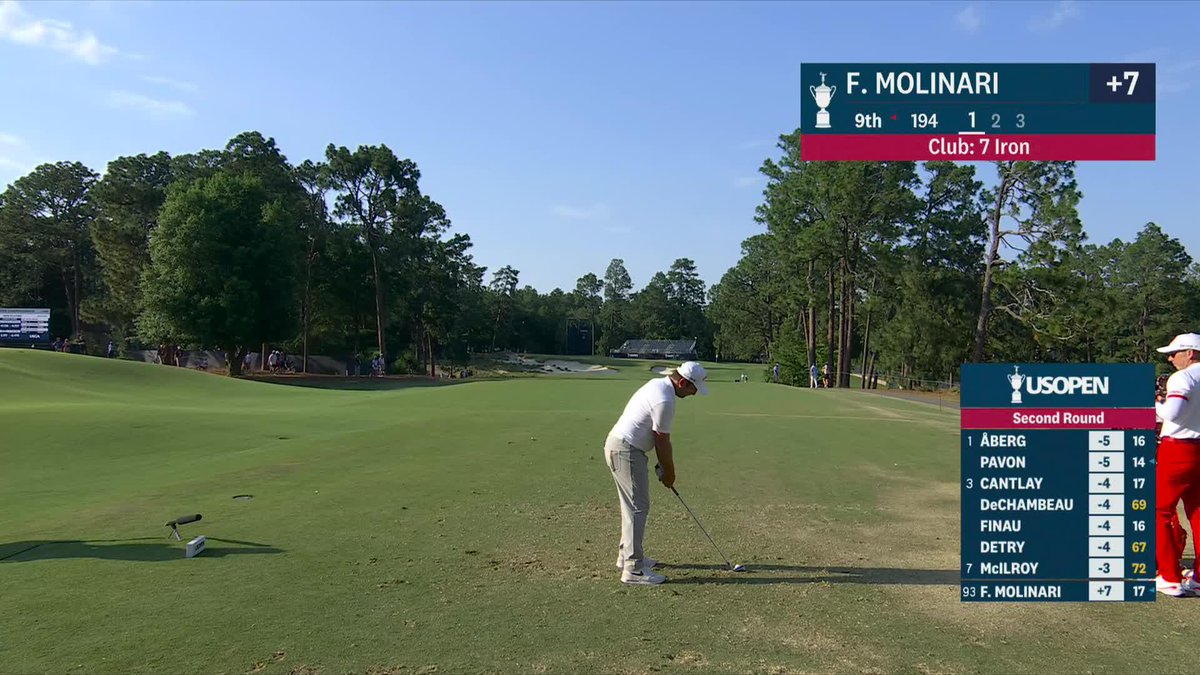 Francesco Molinari needed a hole-in-one on 18 to make the cut at the US Open. Bang.