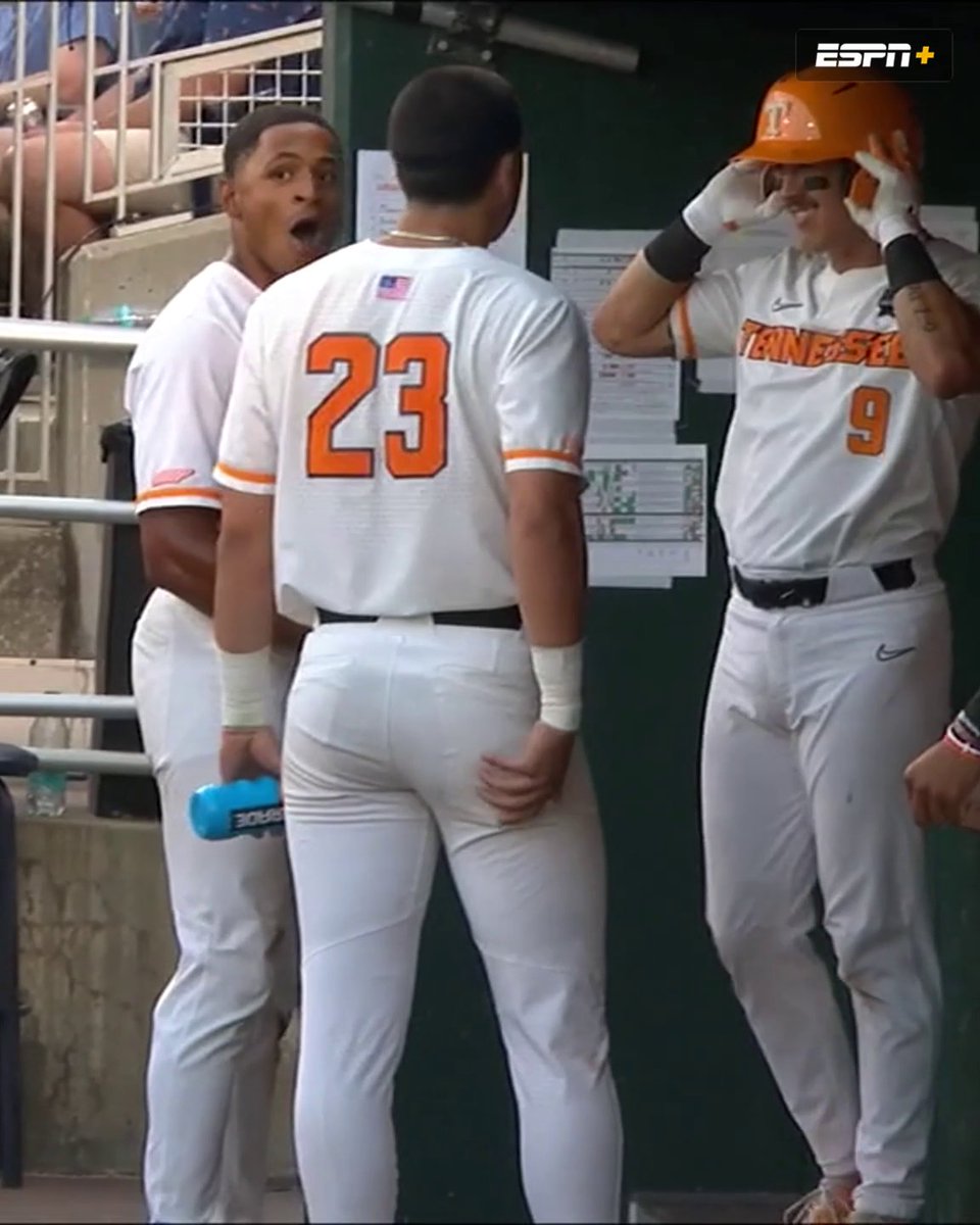 When Christian Moore found out he's the second player to hit for the cycle in MCWS history 😂 Tennessee Baseball | #MCWS