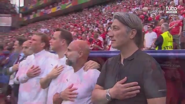 🇨🇭🇨🇭🇨🇭 The Switzerland National anthem plays for the first time at EURO 2024 🎶