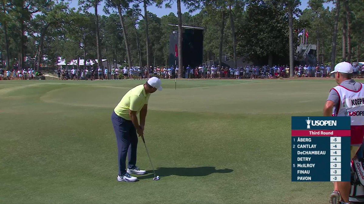 From way off the green 🤯 Brooks is 2-under thru 7 on moving day 👀 Brooks Koepka | U.S. Open