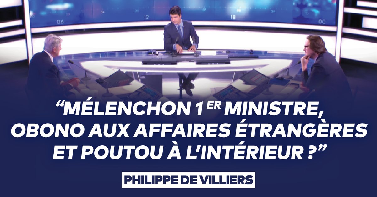 On peut se réveiller le 8 juillet avec Mélenchon Premier ministre, Obono Ministre des Affaires étrangères et Poutou Ministre de l’Intérieur ! Terrifiant. Pour faire repartir la France de l’avant, le prochain gouvernement devra rétablir le primat de la souveraineté populaire face aux juges et de la souveraineté nationale sur la souveraineté européenne. 🔴Voir l'émission complète : 🤳Rejoignez-moi sur les différents réseaux sociaux : #FaceAPhilippeDeVilliers #FADV #CNews #LegislativesAnticipées #ElectionsLégislatives2024 #NouveauFrontPopulaire